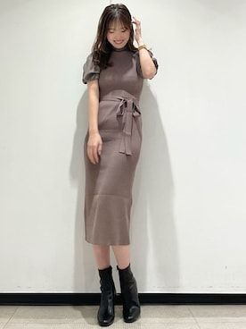 仲田桃子さん（レディース・165cm）の冬コーディネート