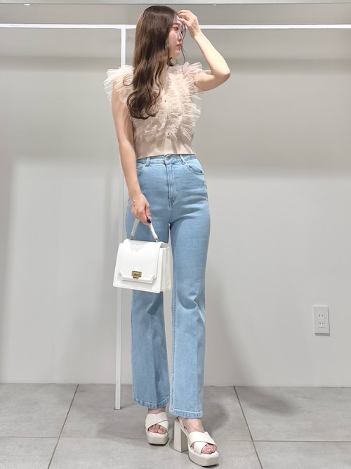 ブーツカットデニムパンツ