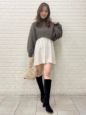 仲田桃子さん（レディース・165cm）の秋コーディネート