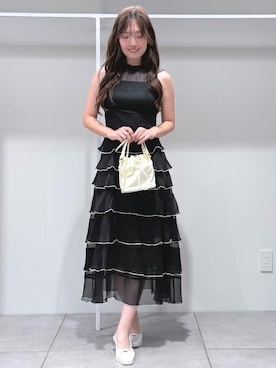 「MERCURYDUO（マーキュリーデュオ）のアイテム」を使った、仲田桃子さん（レディース・165cm）の夏コーディネート