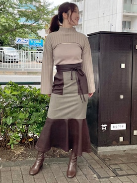 仲田桃子さん(レディース・165cm)の秋コーディネート