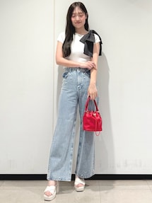 BIGリボン付きニットトップス｜マーキュリーデュオ（MERCURYDUO