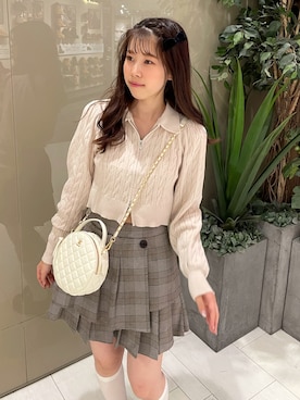 「ZIPニット」｜ゆうはさん（レディース・155cm）の秋コーディネート