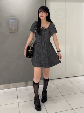 「one after another NICE CLAUP（ワンアフターアナザーナイスクラップ）のアイテム（ワンピース）」を使った、ゆうはさん（レディース・155cm）の秋コーディネート