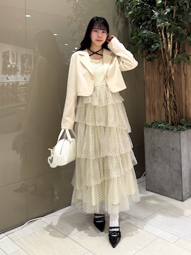 「one after another NICE CLAUP（ワンアフターアナザーナイスクラップ）のアイテム（ジャケット/アウター）」を使った、ゆうはさん（レディース・155cm）の冬コーディネート