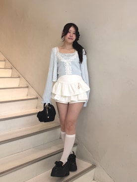 「one after another NICE CLAUP（ワンアフターアナザーナイスクラップ）のアイテム」を使った、ゆうはさん（レディース・155cm）の春コーディネート