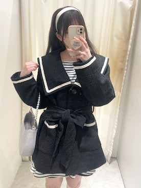 「one after another NICE CLAUP（ワンアフターアナザーナイスクラップ）のアイテム（その他アウター）」を使った、ゆうはさん（レディース・155cm）の冬コーディネート