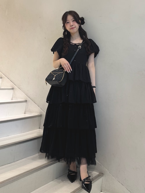 セール】【Black Ribbon Collection】バックリボンティアード