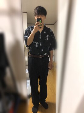 「LAKOLE（ラコレ）のアイテム（スラックス）」を使った、つかささん（メンズ・174cm）の夏コーディネート