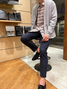 「UNION STATION（ユニオンステーション）のアイテム（シャツ/ブラウス）」を使った、プーさん（メンズ・180cm）の秋コーディネート