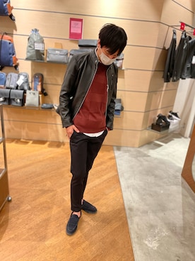 「UNION STATION（ユニオンステーション）のアイテム（シャツ/ブラウス）」を使った、プーさん（メンズ・180cm）の冬コーディネート