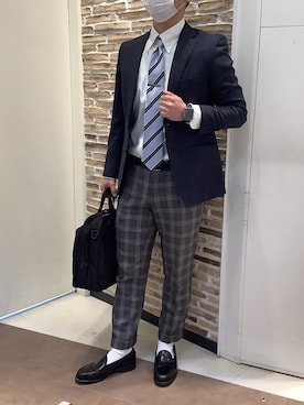 「ネクタイピン」｜BRICK HOUSE by Tokyo Shirts 熱田イオンモール店さん（メンズ・170cm）の春コーディネート