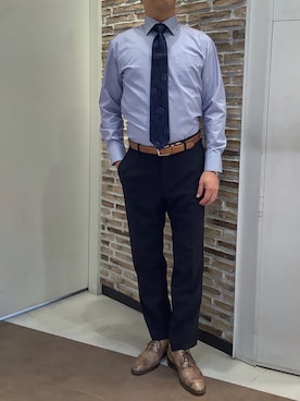 「アイテム（ビジネスシャツ）」を使った、BRICK HOUSE by Tokyo Shirts 熱田イオンモール店さん（メンズ・168cm）の夏コーディネート