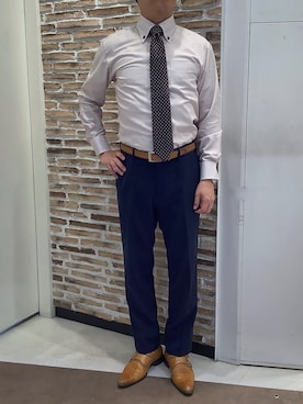 「アイテム（ビジネスシャツ）」を使った、BRICK HOUSE by Tokyo Shirts 熱田イオンモール店さん（メンズ・168cm）の夏コーディネート