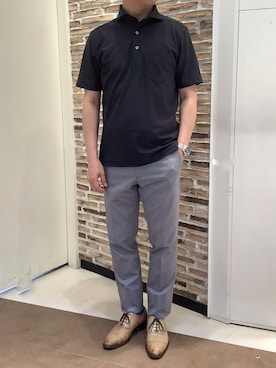 「ビズポロ」｜BRICK HOUSE by Tokyo Shirts 熱田イオンモール店さん（メンズ・168cm）の春コーディネート