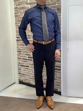 「アイテム（ビジネスシャツ）」を使った、BRICK HOUSE by Tokyo Shirts 熱田イオンモール店さん（メンズ・168cm）の夏コーディネート