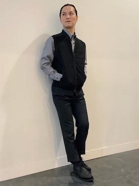 「アイテム（ビジネスシャツ）」を使った、BRICK HOUSE シャツ工房 福井フェアモール店さん（メンズ・167cm）の秋コーディネート