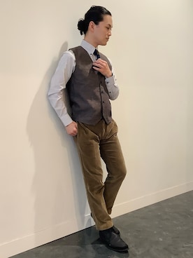 「アイテム（ネクタイ）」を使った、BRICK HOUSE シャツ工房 福井フェアモール店さん（メンズ・167cm）の秋コーディネート