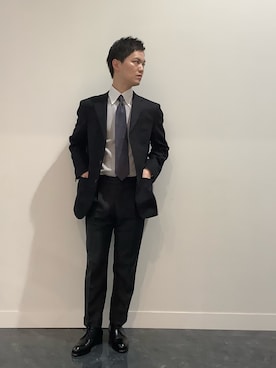 「J.M. WESTON（ジェイエムウエストン）のアイテム」を使った、BRICK HOUSE シャツ工房 福井フェアモール店さん（メンズ・167cm）の冬コーディネート