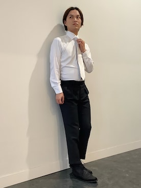 「BRICK HOUSE by TOKYO SHIRT（ブリックハウス）のアイテム」を使った、BRICK HOUSE シャツ工房 福井フェアモール店さん（メンズ・167cm）の冬コーディネート