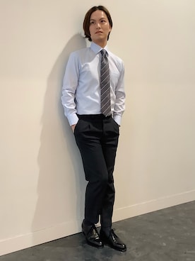 「BRICK HOUSE by TOKYO SHIRT」｜BRICK HOUSE シャツ工房 福井フェアモール店さん（メンズ・167cm）の春コーディネート
