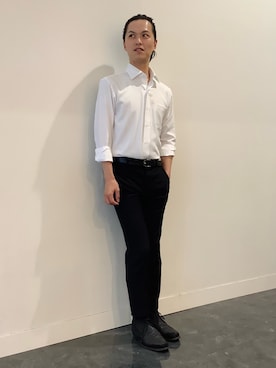 「アイテム（ビジネスシャツ）」を使った、BRICK HOUSE シャツ工房 福井フェアモール店さん（メンズ・167cm）の夏コーディネート