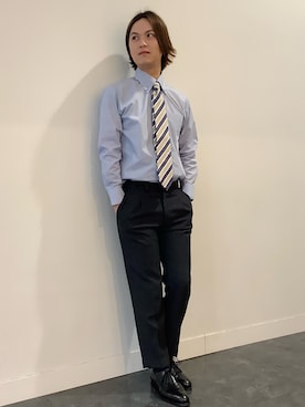 「BRICK HOUSE by TOKYO SHIRT」｜BRICK HOUSE シャツ工房 福井フェアモール店さん（メンズ・167cm）の春コーディネート