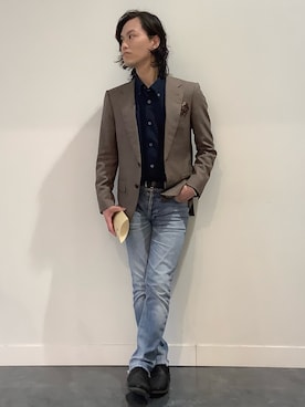 「ショッピング」｜BRICK HOUSE シャツ工房 福井フェアモール店さん（メンズ・167cm）の春コーディネート