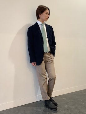 「BRICK HOUSE by TOKYO SHIRT（ブリックハウス）のアイテム」を使った、BRICK HOUSE シャツ工房 福井フェアモール店さん（メンズ・167cm）の冬コーディネート