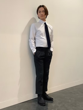 「BRICK HOUSE by TOKYO SHIRT（ブリックハウス）のアイテム」を使った、BRICK HOUSE シャツ工房 福井フェアモール店さん（メンズ・167cm）の冬コーディネート