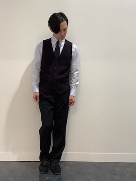 「ベストコーデ」｜「アイテム（フォーマルスーツ/小物）」を使った、BRICK HOUSE シャツ工房 福井フェアモール店さん（メンズ・167cm）の秋コーディネート