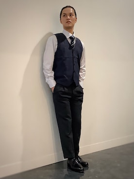「アイテム（フォーマルスーツ/小物）」を使った、BRICK HOUSE シャツ工房 福井フェアモール店さん（メンズ・167cm）の秋コーディネート
