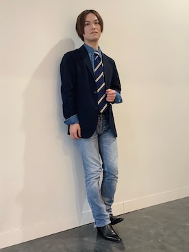 「BRICK HOUSE by TOKYO SHIRT（ブリックハウス）のアイテム」を使った、BRICK HOUSE シャツ工房 福井フェアモール店さん（メンズ・167cm）の冬コーディネート
