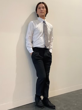 「BRICK HOUSE by TOKYO SHIRT（ブリックハウス）のアイテム」を使った、BRICK HOUSE シャツ工房 福井フェアモール店さん（メンズ・167cm）の春コーディネート