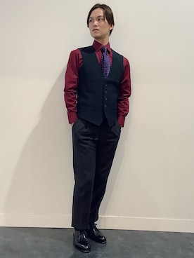 「アイテム（フォーマルスーツ/小物）」を使った、BRICK HOUSE シャツ工房 福井フェアモール店さん（メンズ・167cm）の秋コーディネート