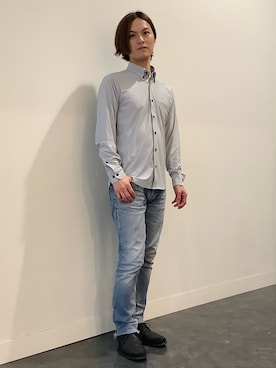 「TOKYO SHIRTS（トウキョウシャツ）のアイテム（シャツ/ブラウス）」を使った、BRICK HOUSE シャツ工房 福井フェアモール店さん（メンズ・167cm）の春コーディネート
