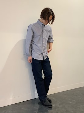 「BRICK HOUSE by TOKYO SHIRT（ブリックハウス）のアイテム」を使った、BRICK HOUSE シャツ工房 福井フェアモール店さん（メンズ・167cm）の冬コーディネート