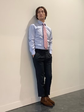 「BRICK HOUSE by TOKYO SHIRT（ブリックハウス）のアイテム」を使った、BRICK HOUSE シャツ工房 福井フェアモール店さん（メンズ・167cm）の冬コーディネート