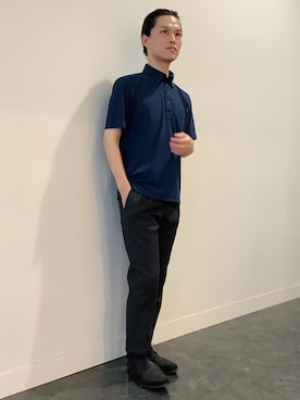 「ポロシャツコーデ」｜BRICK HOUSE シャツ工房 福井フェアモール店さん（メンズ・167cm）の夏コーディネート