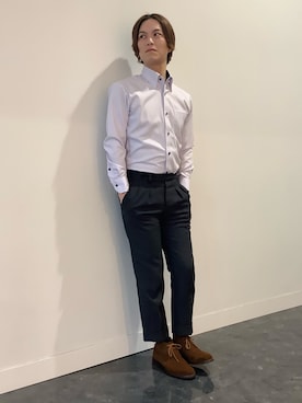 「BRICK HOUSE by TOKYO SHIRT（ブリックハウス）のアイテム」を使った、BRICK HOUSE シャツ工房 福井フェアモール店さん（メンズ・167cm）の冬コーディネート