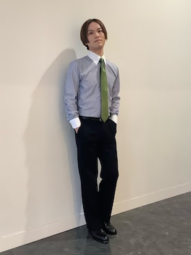 「BRICK HOUSE by TOKYO SHIRT（ブリックハウス）のアイテム」を使った、BRICK HOUSE シャツ工房 福井フェアモール店さん（メンズ・167cm）の冬コーディネート