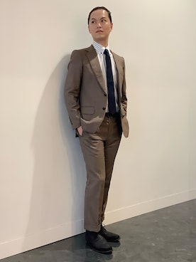 「アイテム（フォーマルスーツ/小物）」を使った、BRICK HOUSE シャツ工房 福井フェアモール店さん（メンズ・167cm）の秋コーディネート