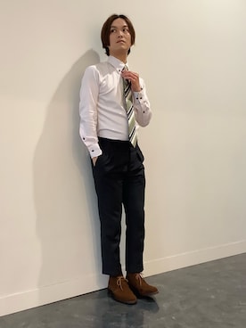 「BRICK HOUSE by TOKYO SHIRT（ブリックハウス）のアイテム」を使った、BRICK HOUSE シャツ工房 福井フェアモール店さん（メンズ・167cm）の春コーディネート