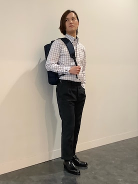 「BRICK HOUSE by TOKYO SHIRT」｜BRICK HOUSE シャツ工房 福井フェアモール店さん（メンズ・167cm）の春コーディネート