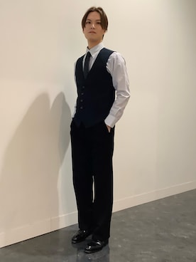 「アイテム（フォーマルスーツ/小物）」を使った、BRICK HOUSE シャツ工房 福井フェアモール店さん（メンズ・167cm）の冬コーディネート