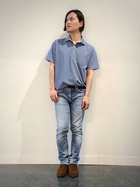「ワンポイント」｜BRICK HOUSE シャツ工房 福井フェアモール店さん（メンズ・167cm）の春コーディネート