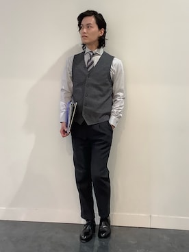 BRICK HOUSE シャツ工房 福井フェアモール店さん（メンズ・167cm）の冬コーディネート