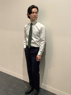 「ネクタイスタイル」｜BRICK HOUSE シャツ工房 福井フェアモール店さん（メンズ・167cm）の冬コーディネート