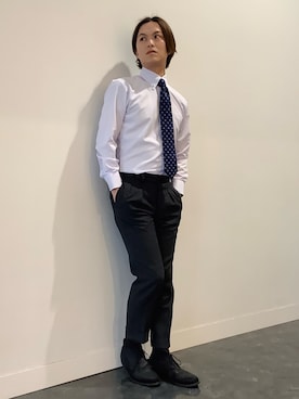 「BRICK HOUSE by TOKYO SHIRT（ブリックハウス）のアイテム」を使った、BRICK HOUSE シャツ工房 福井フェアモール店さん（メンズ・167cm）の冬コーディネート