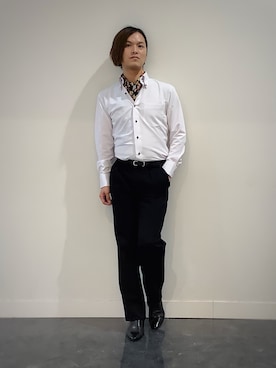 「ワンポイント」｜BRICK HOUSE シャツ工房 福井フェアモール店さん（メンズ・167cm）の春コーディネート